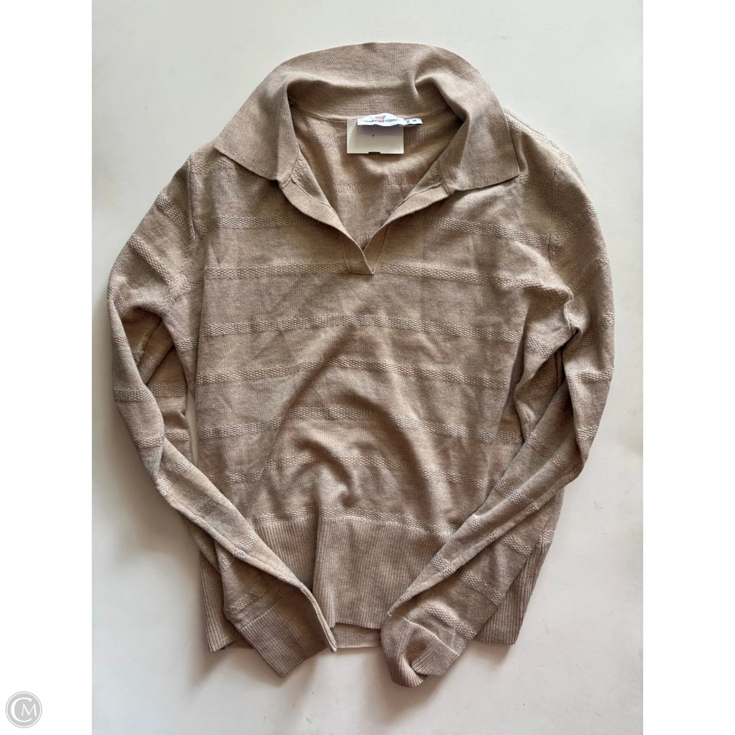 Sweater By Vineyard Vines In Tan, Size: M