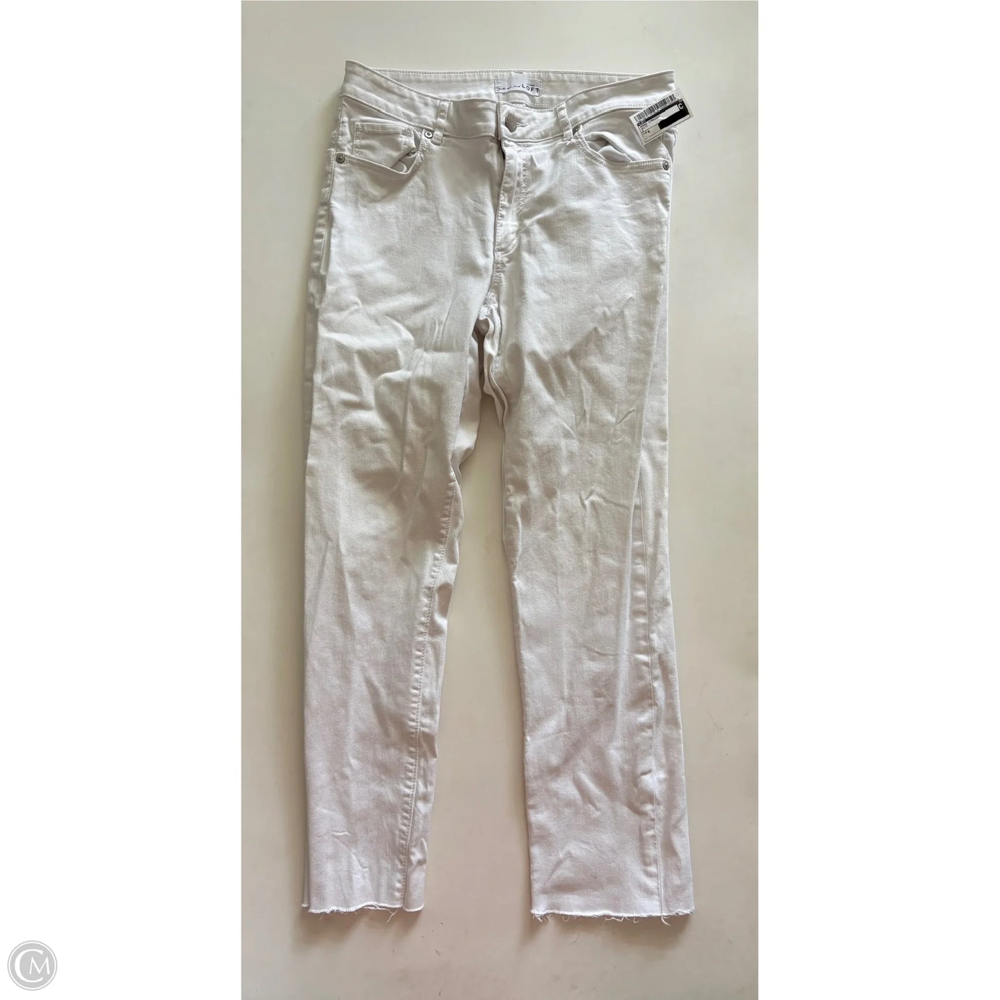 Jeans Straight By Loft In White, Size: 6