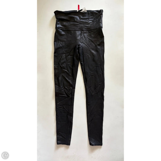 Athletic Leggings By Spanx In Black, Size: L