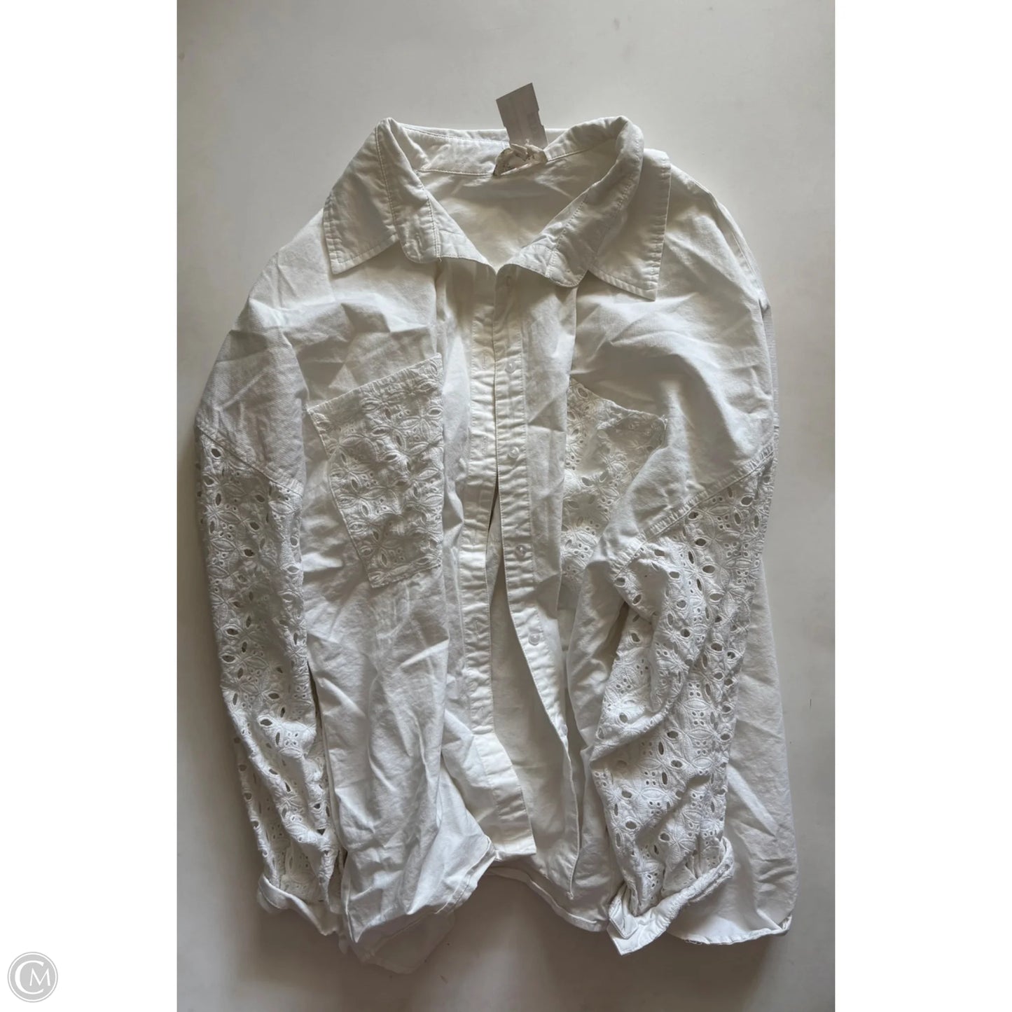 Top Long Sleeve By Oli & Hali In White, Size: L