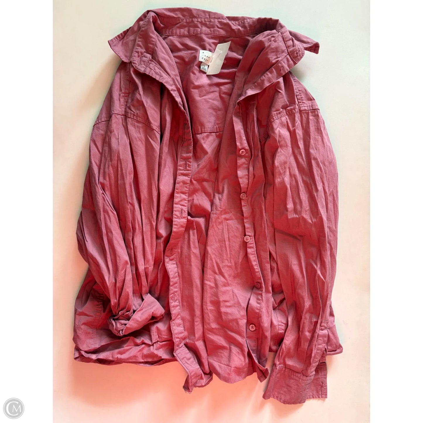 Top Long Sleeve By A New Day In Pink, Size: L