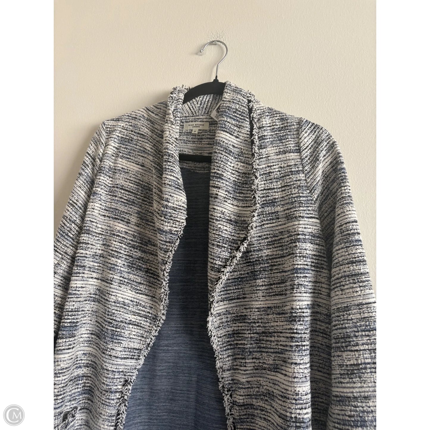Sweater Cardigan By Max Studio In Blue, Size: M