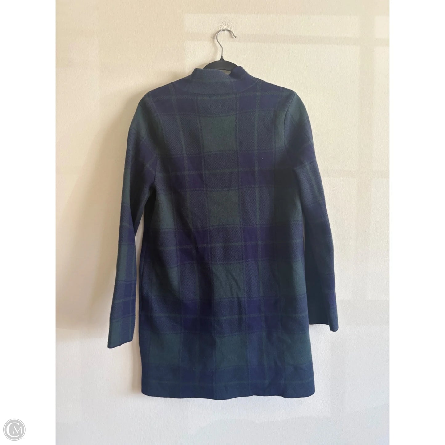Coat Puffer & Quilted By Anne Klein In Plaid Pattern, Size: M