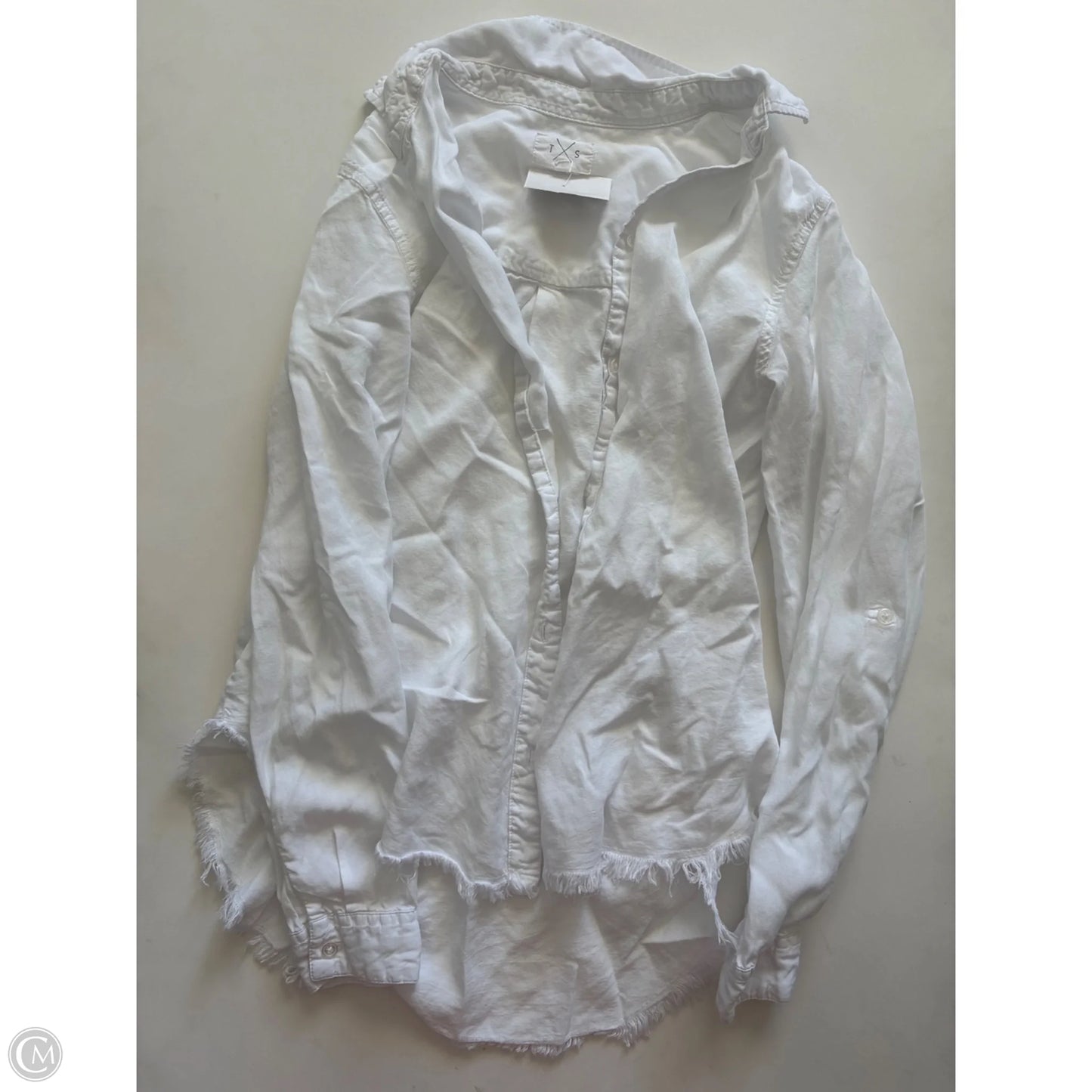Top Long Sleeve By T & S  In White, Size: S