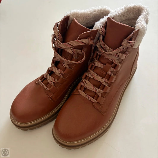 Boots Ankle Heels By Time And Tru In Animal Print, Size: 8