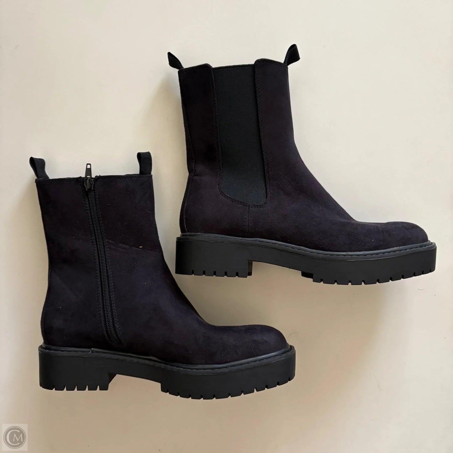 Boots Ankle Heels By Time And Tru In Black, Size: 7