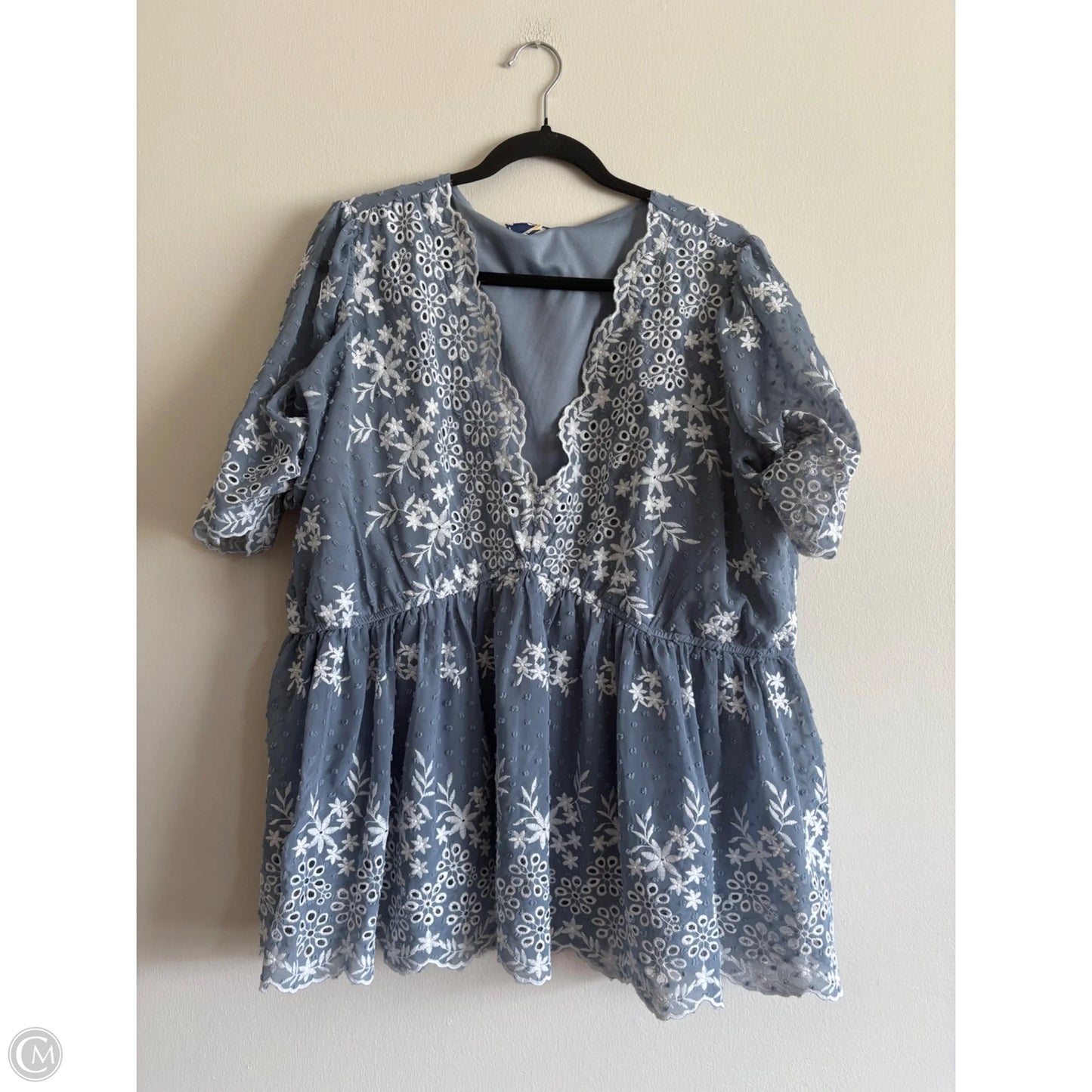 Top Short Sleeve By Arula In Blue, Size: 2x