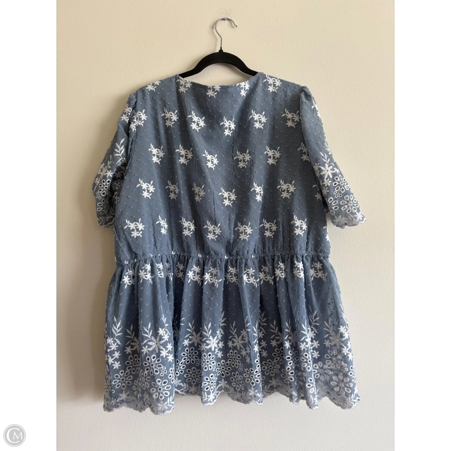 Top Short Sleeve By Arula In Blue, Size: 2x