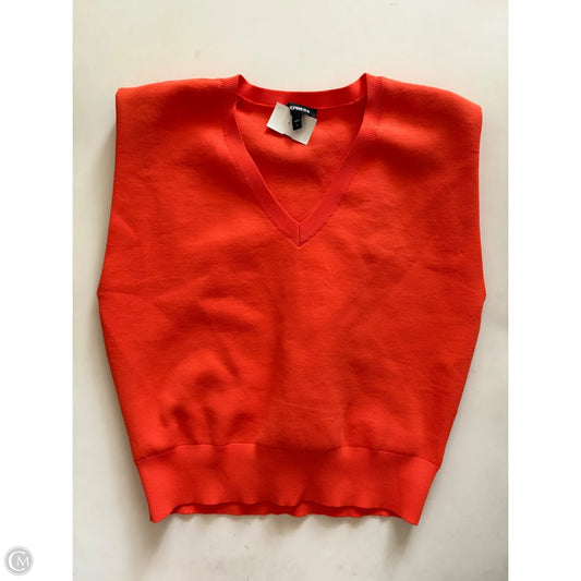 Vest Sweater By Express In Orange, Size: M