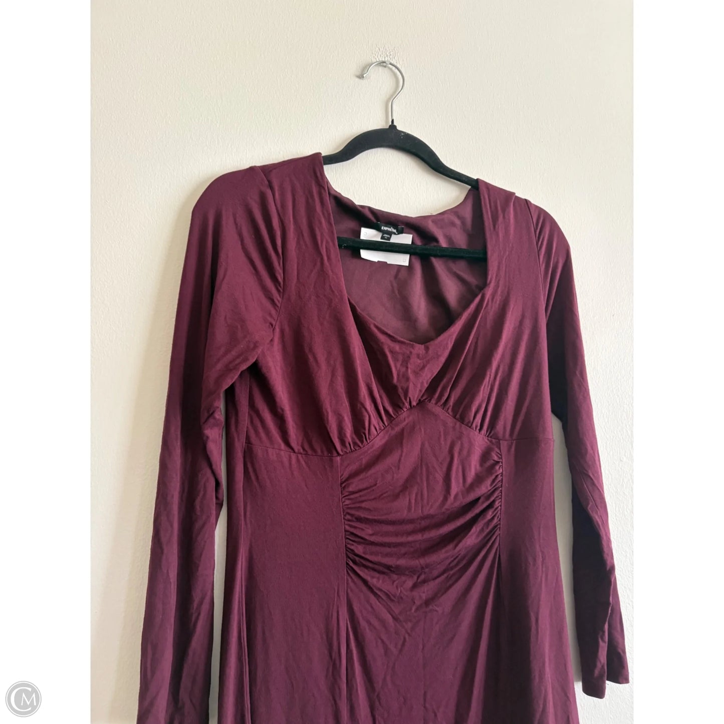 Dress Casual Maxi By Express In Maroon, Size: M