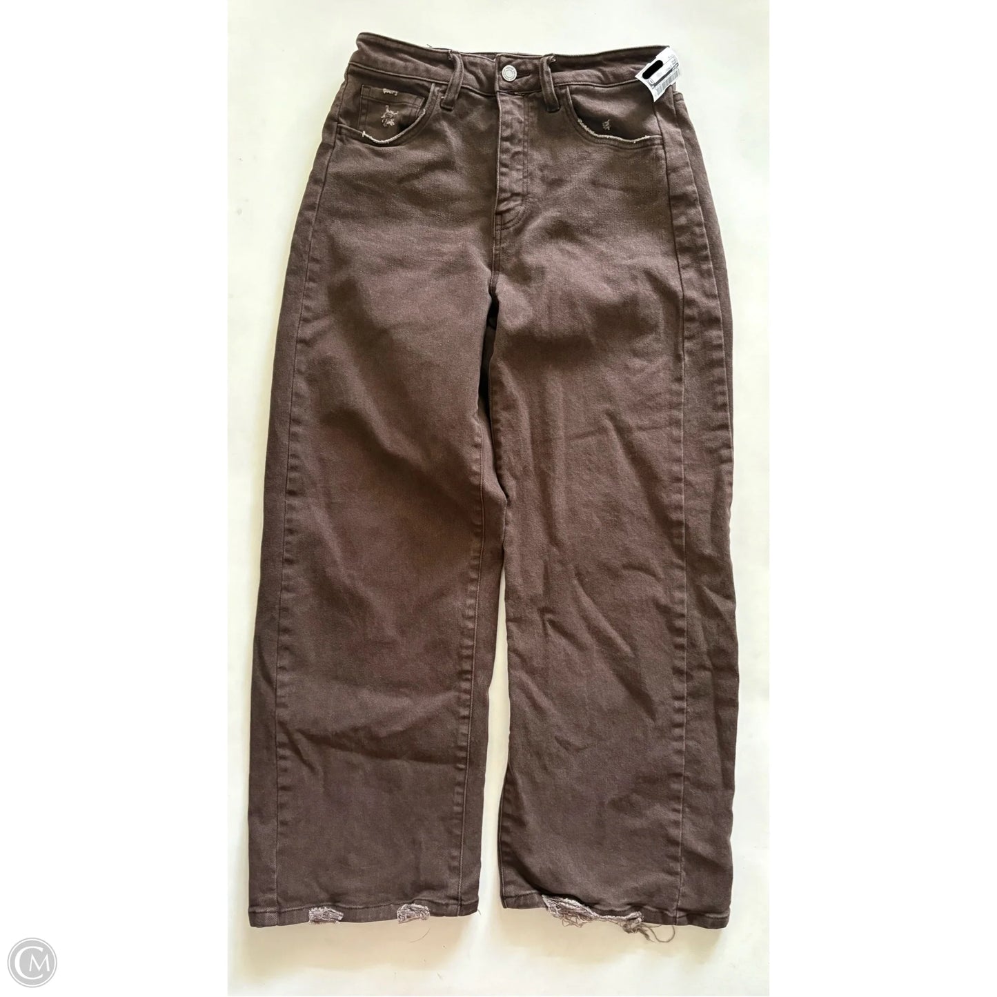 Jeans Straight By Vervet In Brown, Size: 4