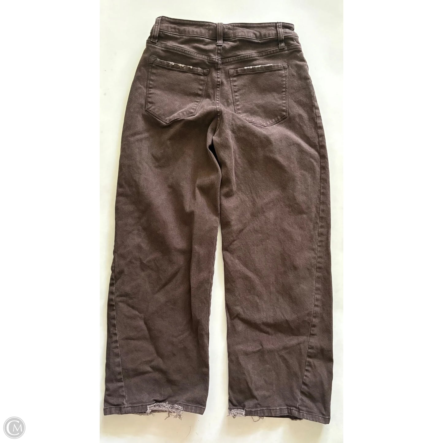 Jeans Straight By Vervet In Brown, Size: 4