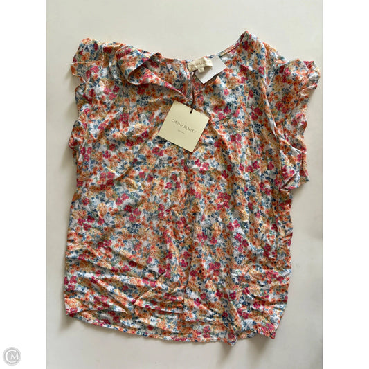 Top Short Sleeve By Cynthia Rowley In Floral Print, Size: S
