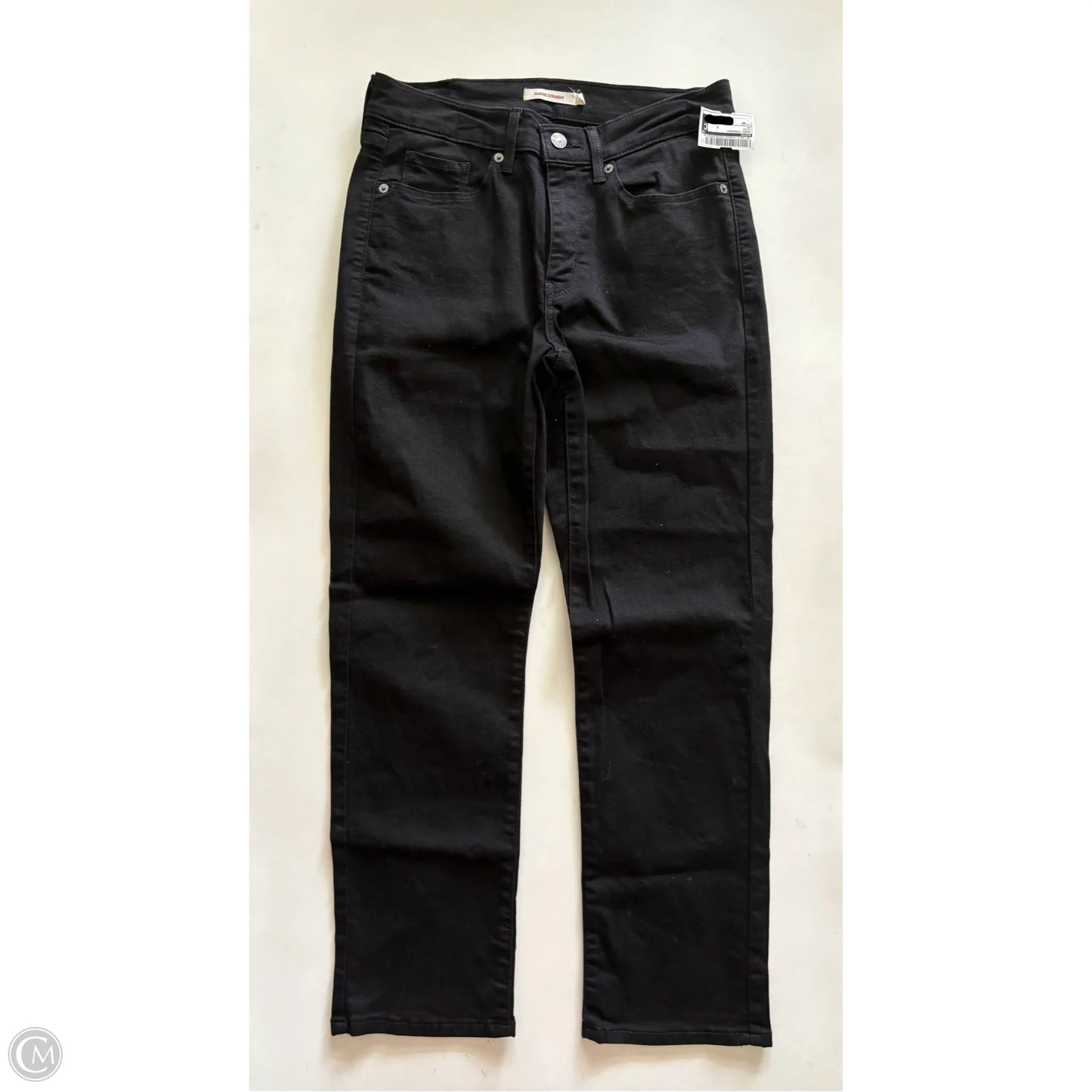 Jeans Straight By Levis In Black, Size: 6p