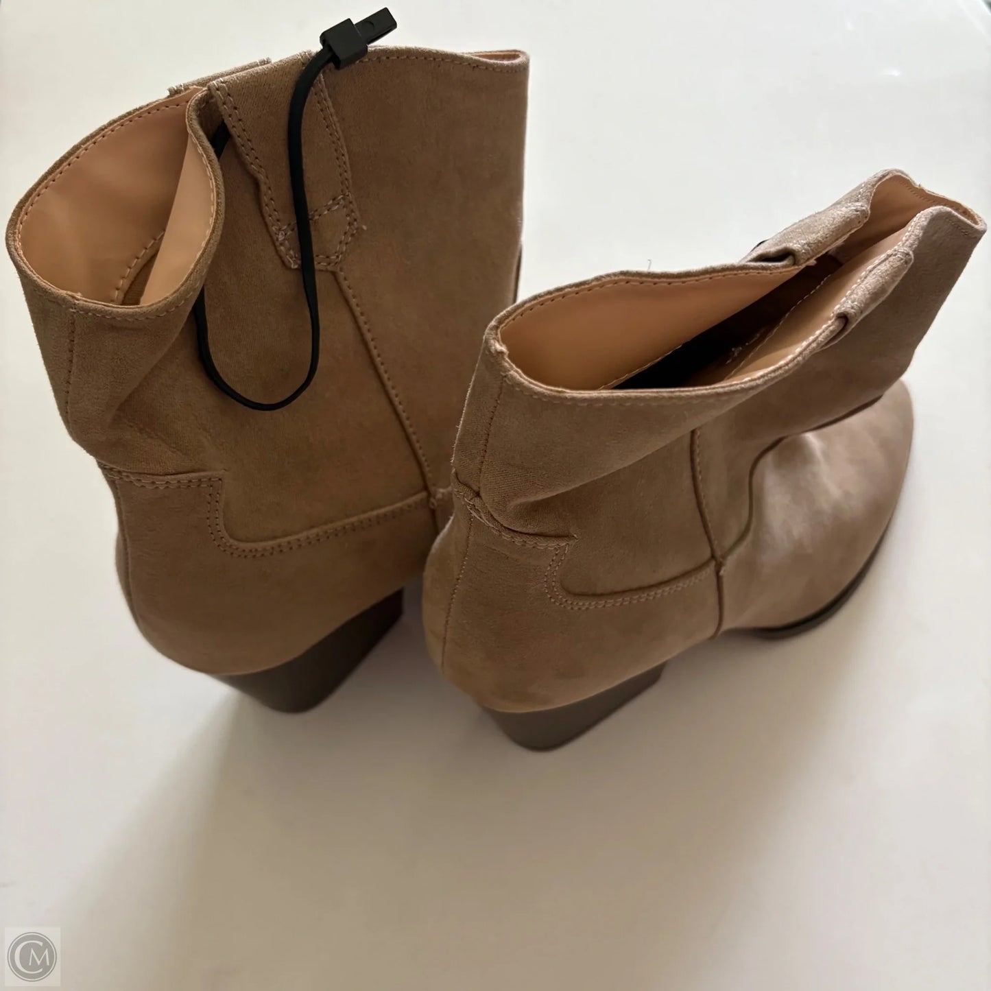 Boots Ankle Heels By Loft In Tan, Size: 8.5