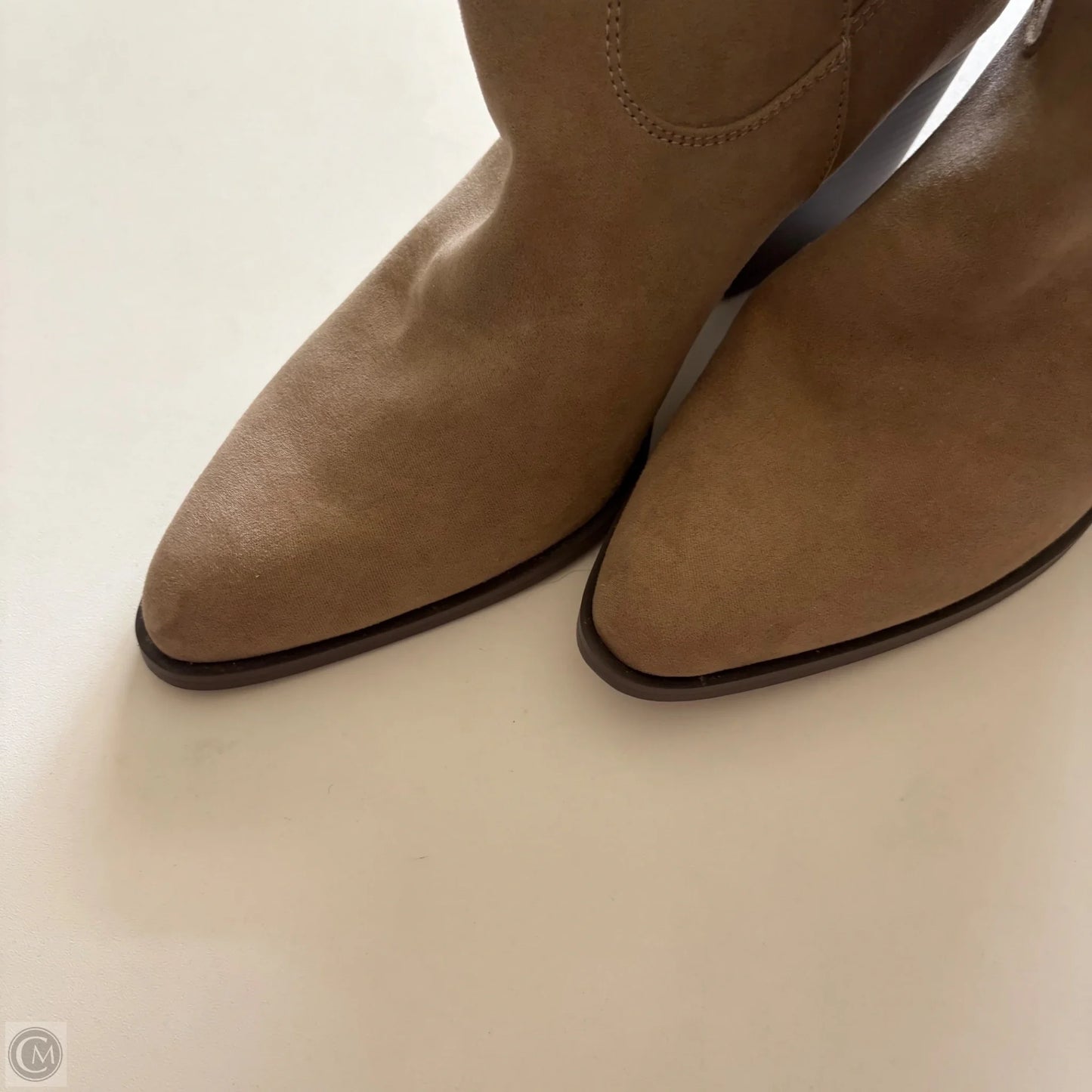 Boots Ankle Heels By Loft In Tan, Size: 8.5