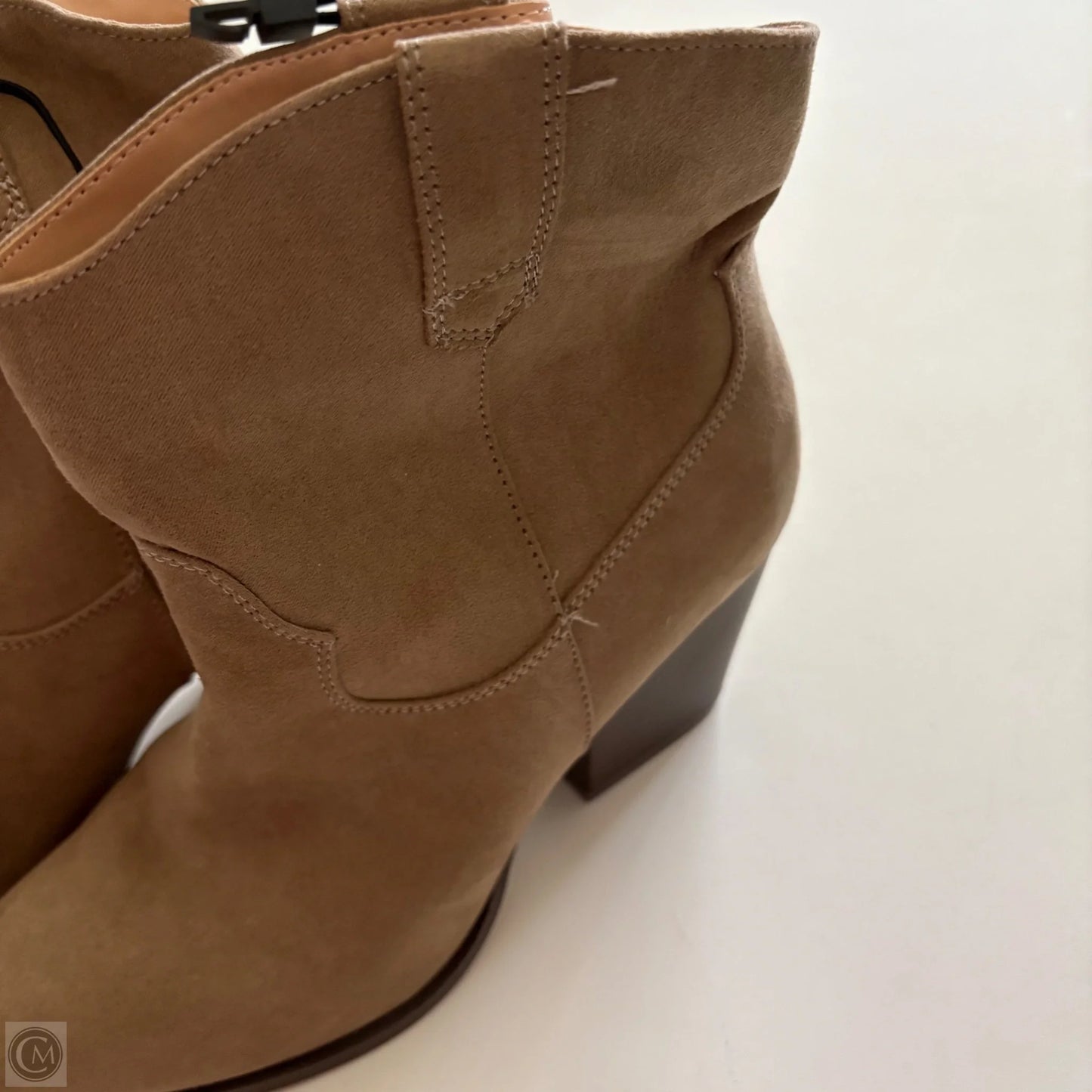 Boots Ankle Heels By Loft In Tan, Size: 8.5