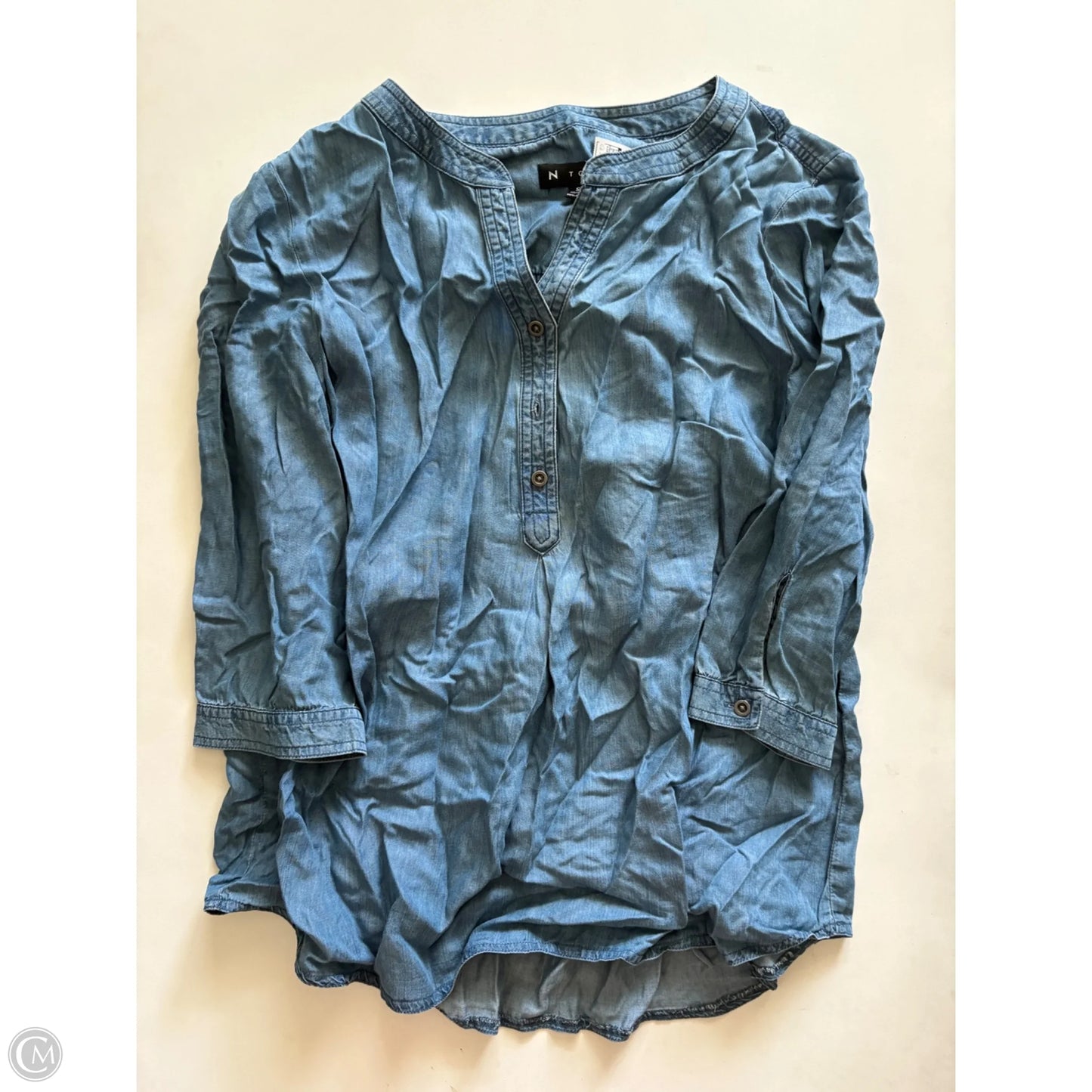 Top Long Sleeve By N Touch In Blue, Size: S