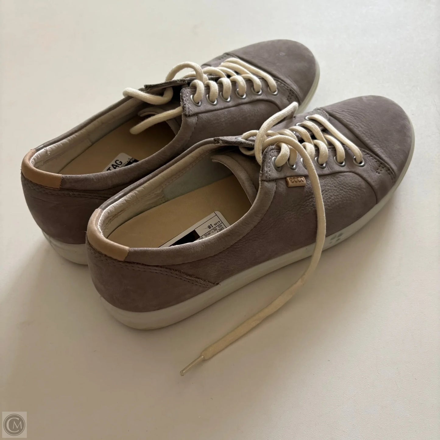 Shoes Flats By Ecco In Grey, Size: 10