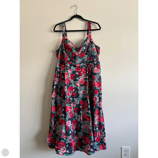 Dress Party Long By Torrid In Floral Print, Size: 2x