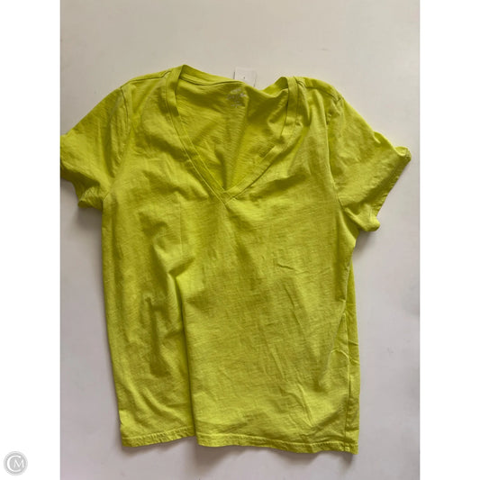 Top Short Sleeve Basic By J. Crew In Yellow, Size: L