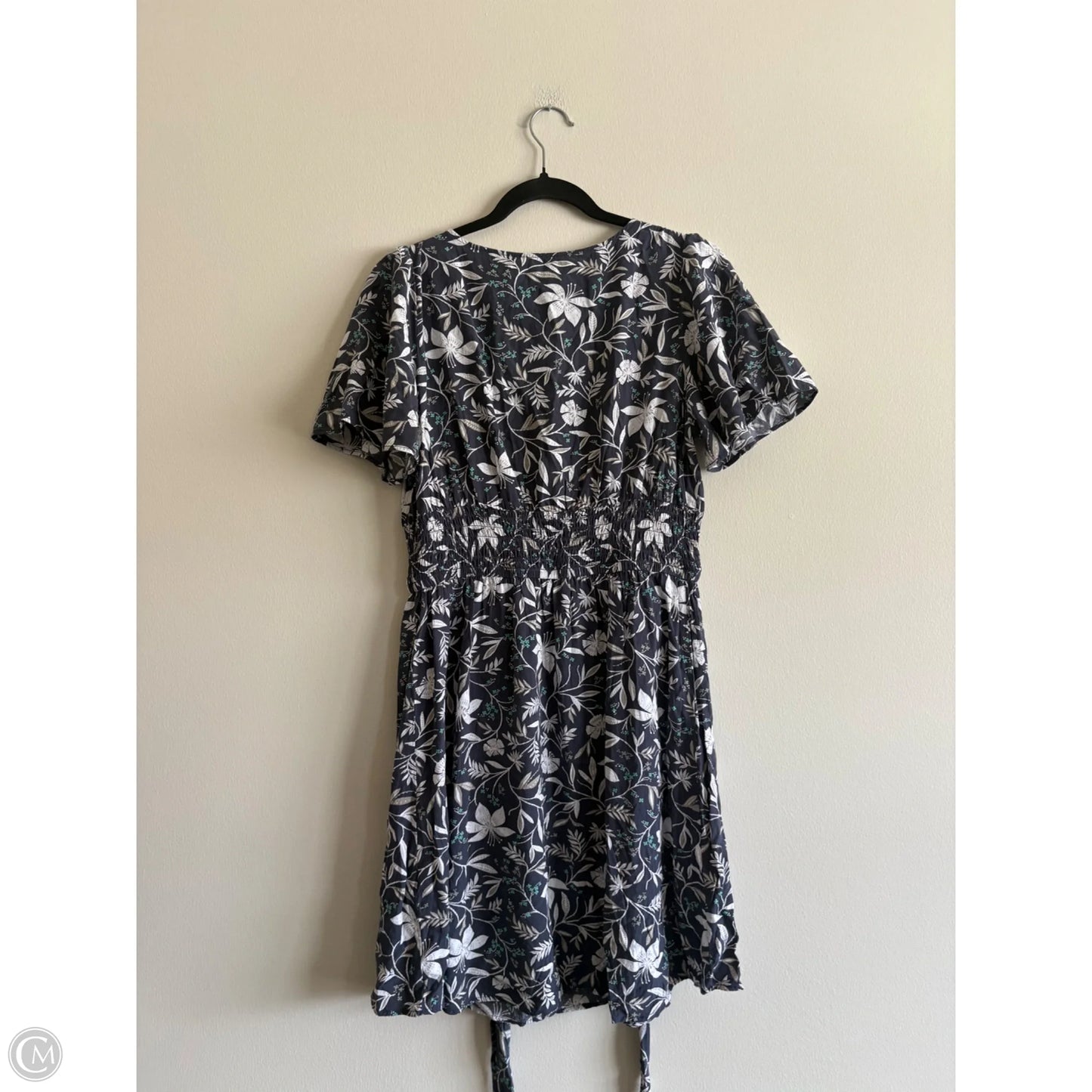 Dress Casual Midi By Loft In Grey & White, Size: M