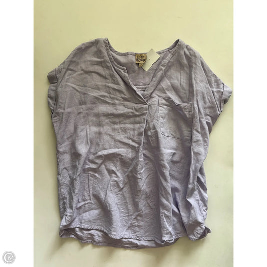Top Short Sleeve By Como Vintage In Purple, Size: M