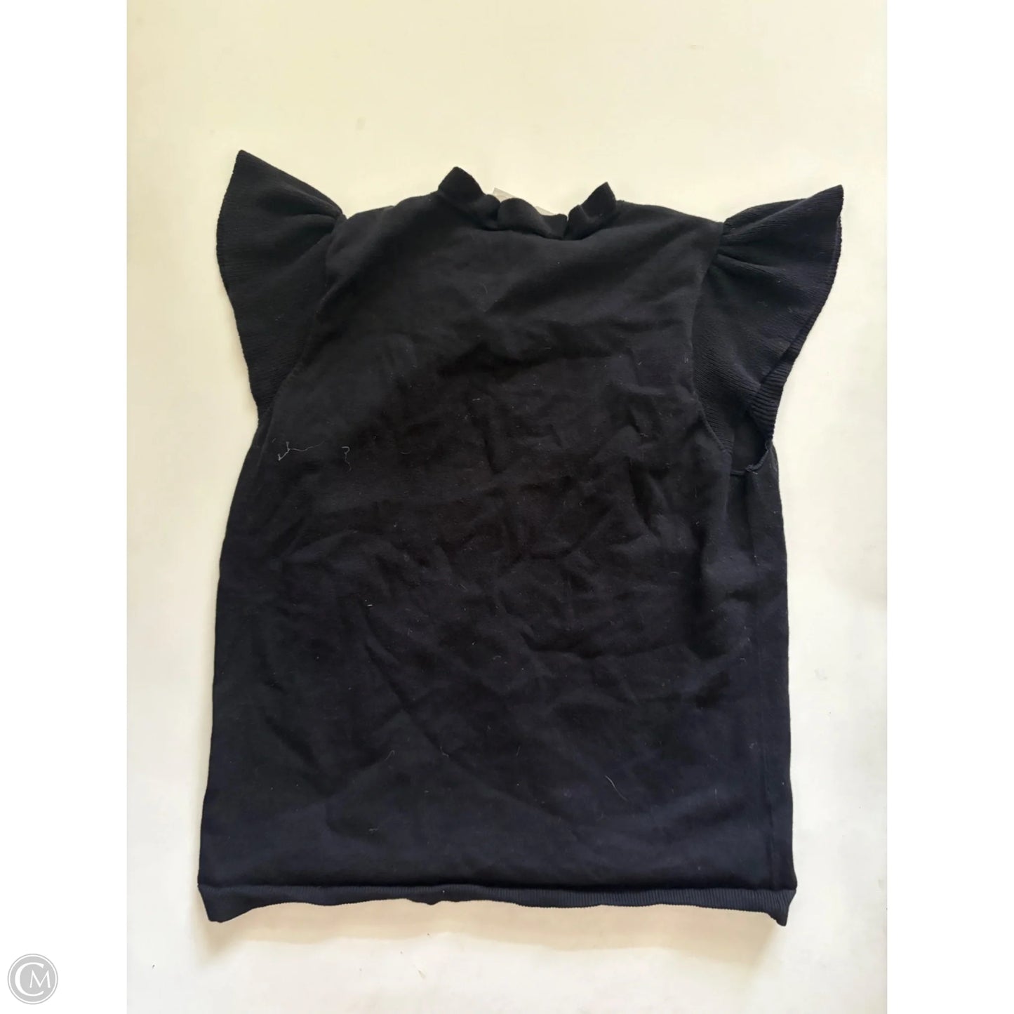 Sweater Short Sleeve By Loft In Black, Size: M