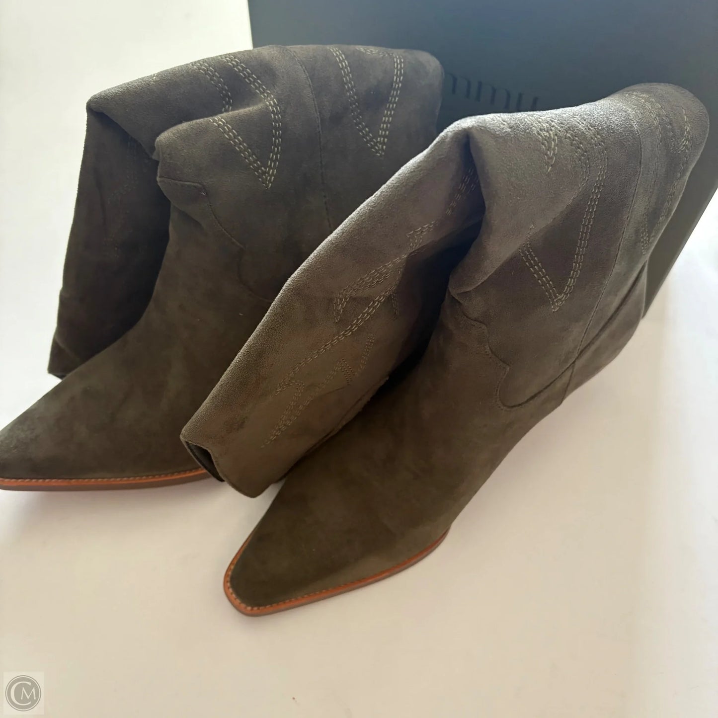 Boots Knee Heels By iiimmu In Green, Size: 8.5