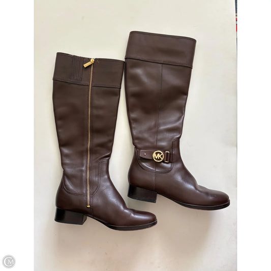 Boots Designer By Michael Kors In Brown, Size: 9
