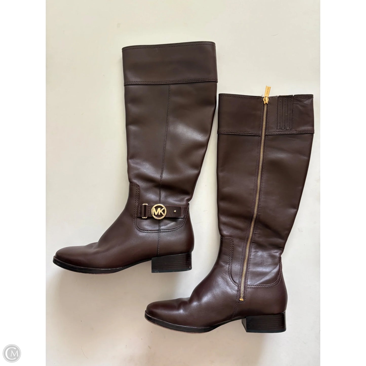 Boots Designer By Michael Kors In Brown, Size: 9