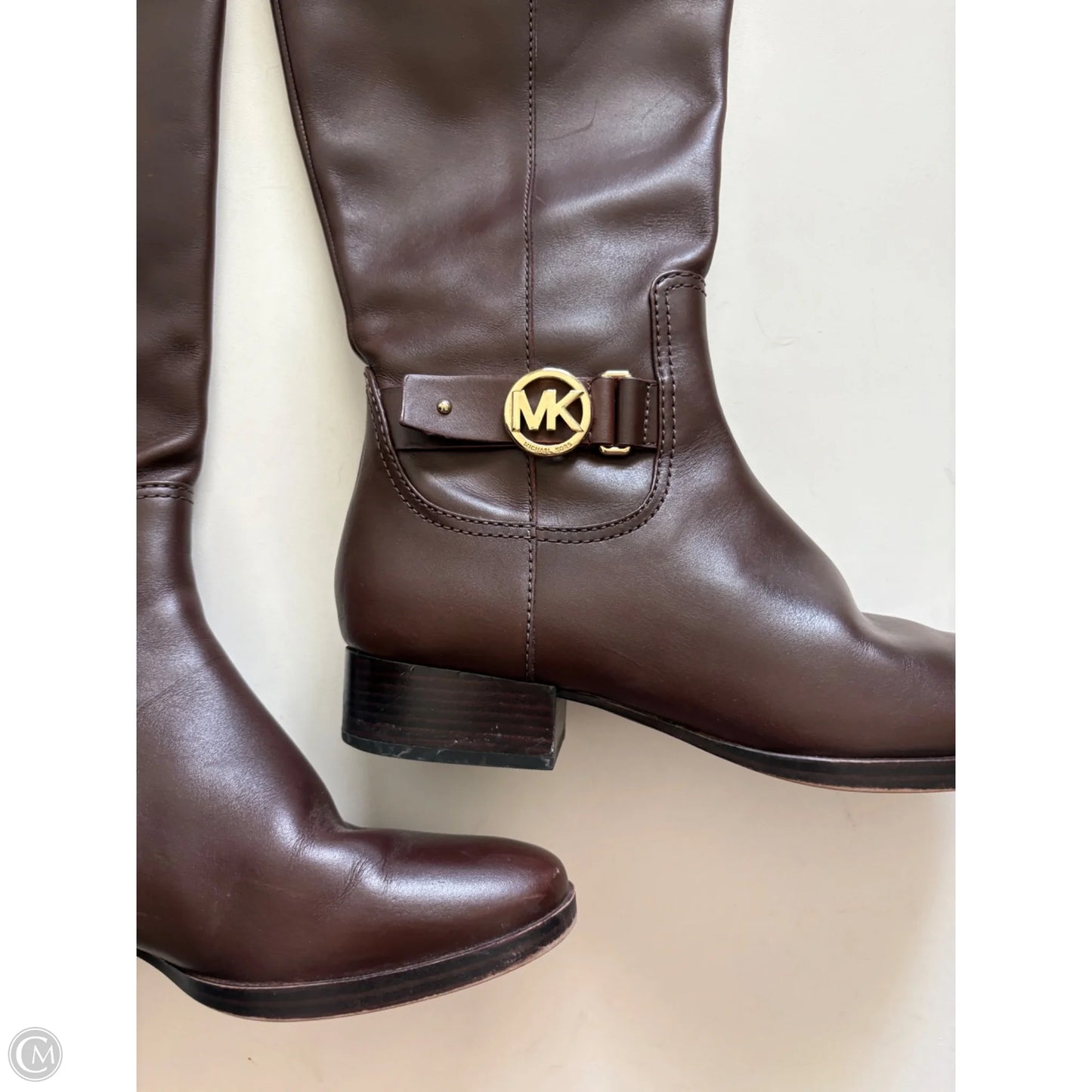 Boots Designer By Michael Kors In Brown, Size: 9