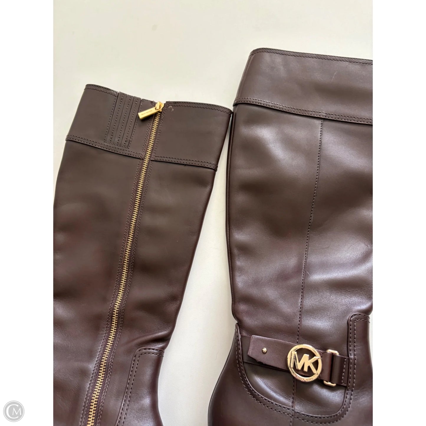 Boots Designer By Michael Kors In Brown, Size: 9