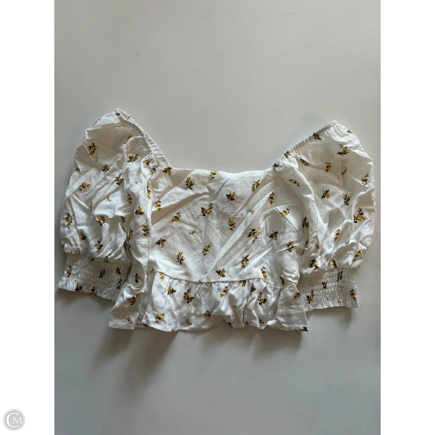 Skirt Set 2pc By Paper Crane In White & Yellow, Size: S