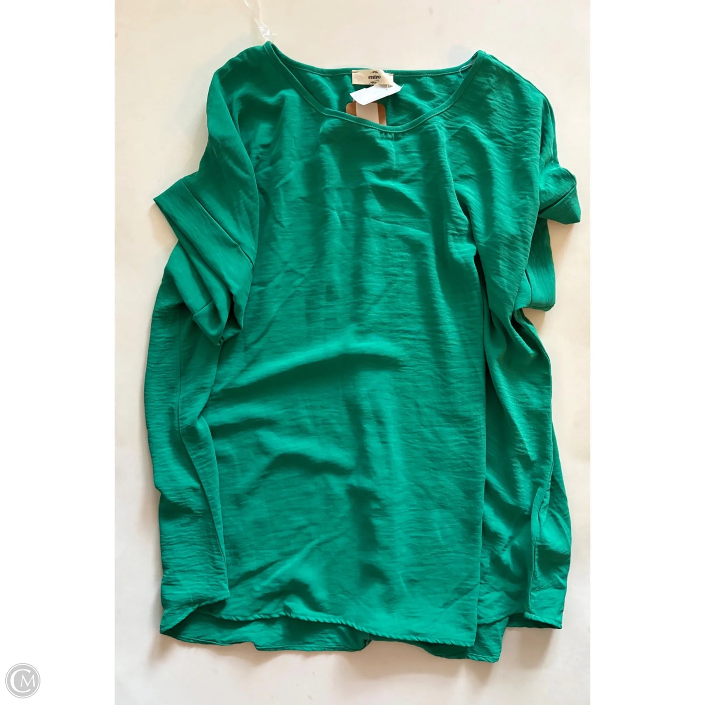Blouse Short Sleeve By Entro In Green, Size: 1x
