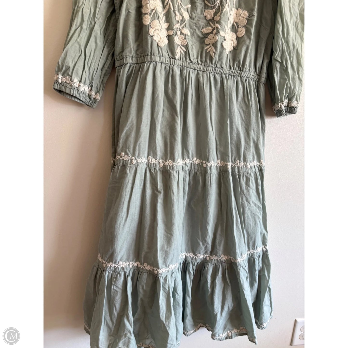 Dress Casual Maxi By Lucky Brand In Green, Size: L