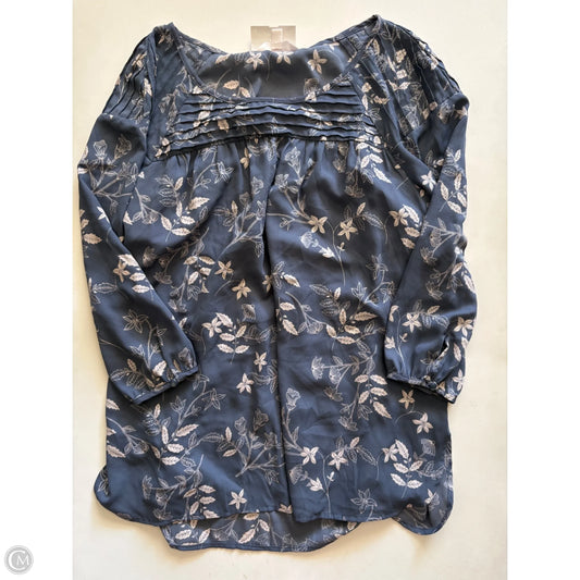 Blouse Long Sleeve By Lc Lauren Conrad In Grey, Size: Xl