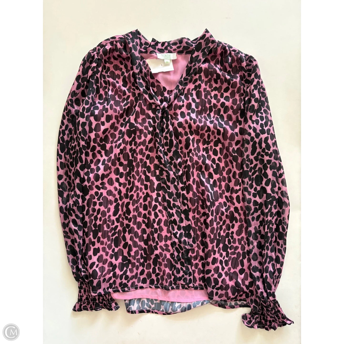 Blouse Long Sleeve By Jade In Animal Print, Size: M