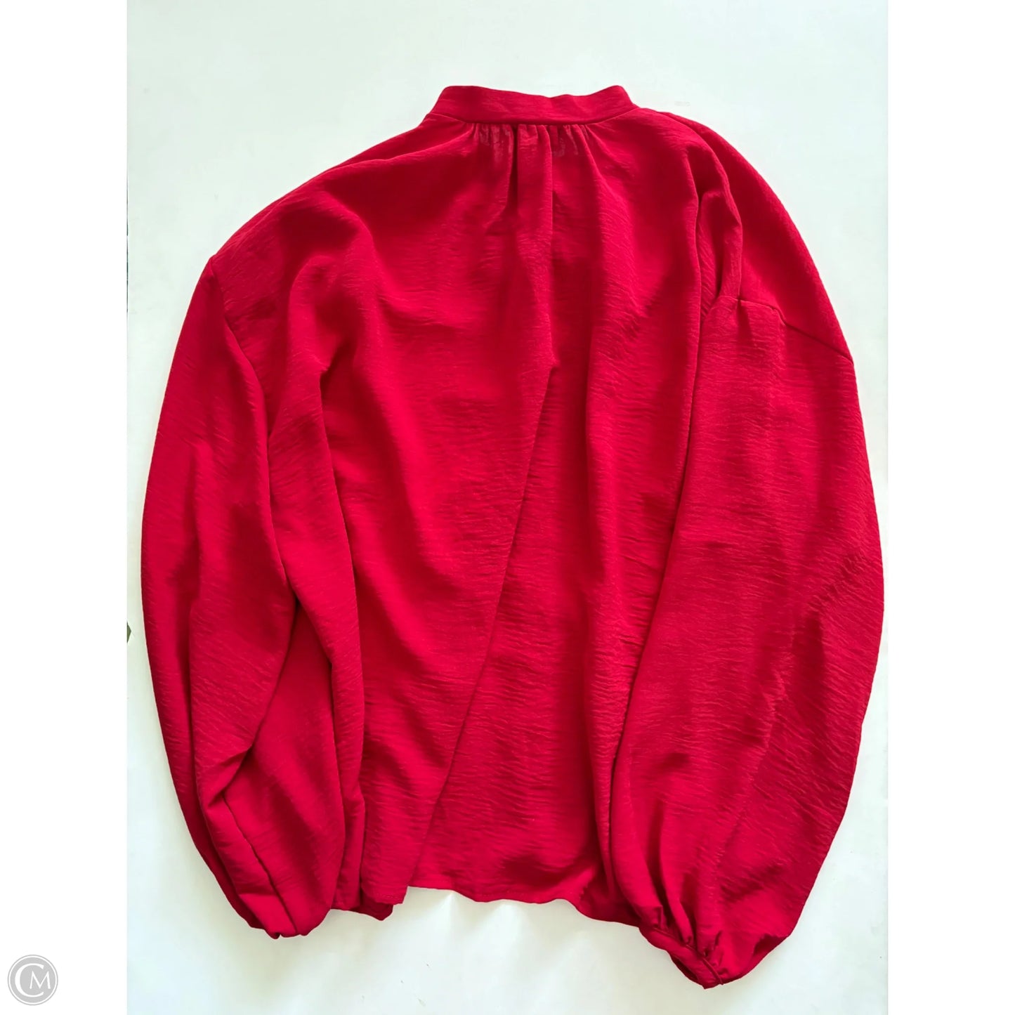 Blouse Long Sleeve By Karlie In Red, Size: M