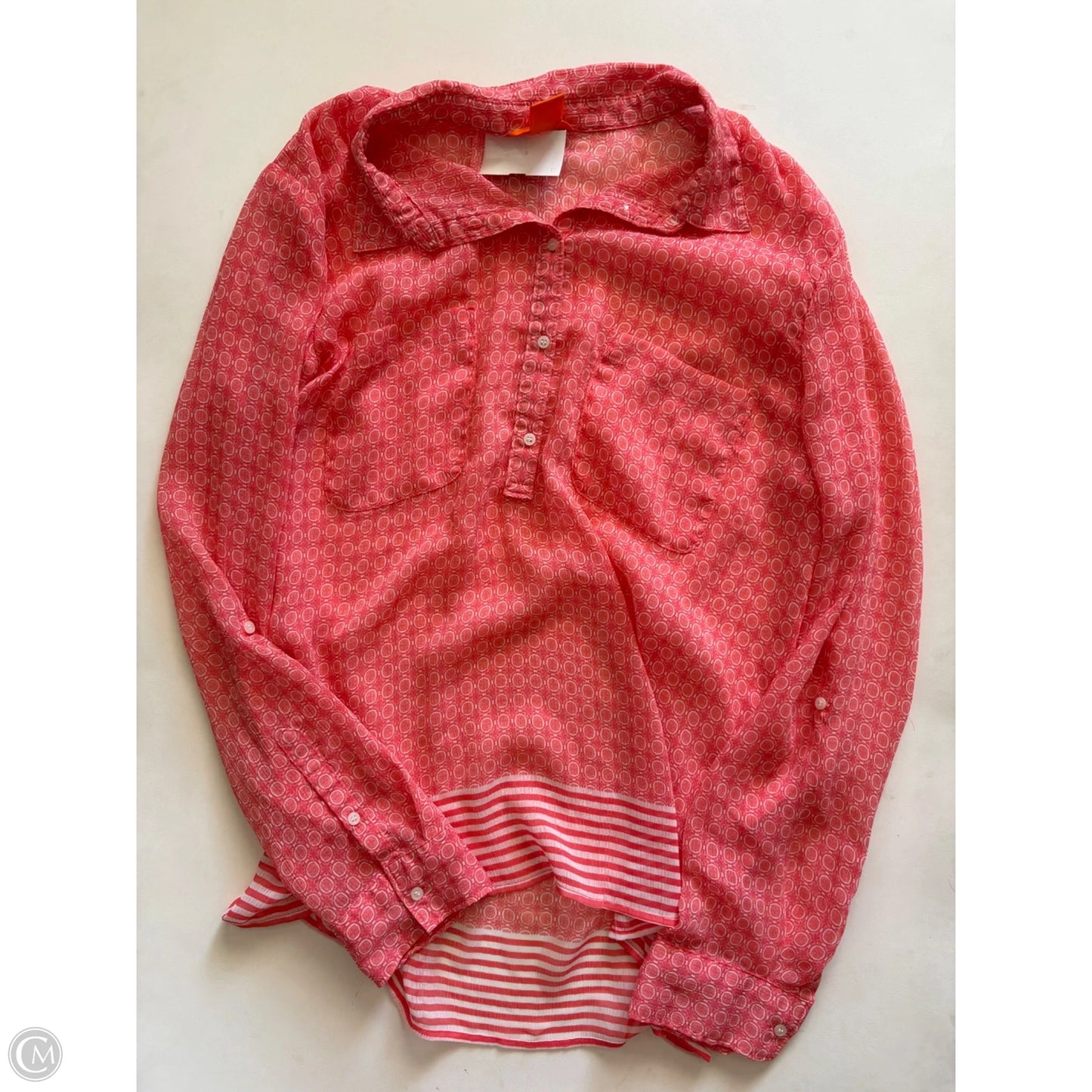 Blouse Long Sleeve By Joe Fresh In Orange, Size: Xl