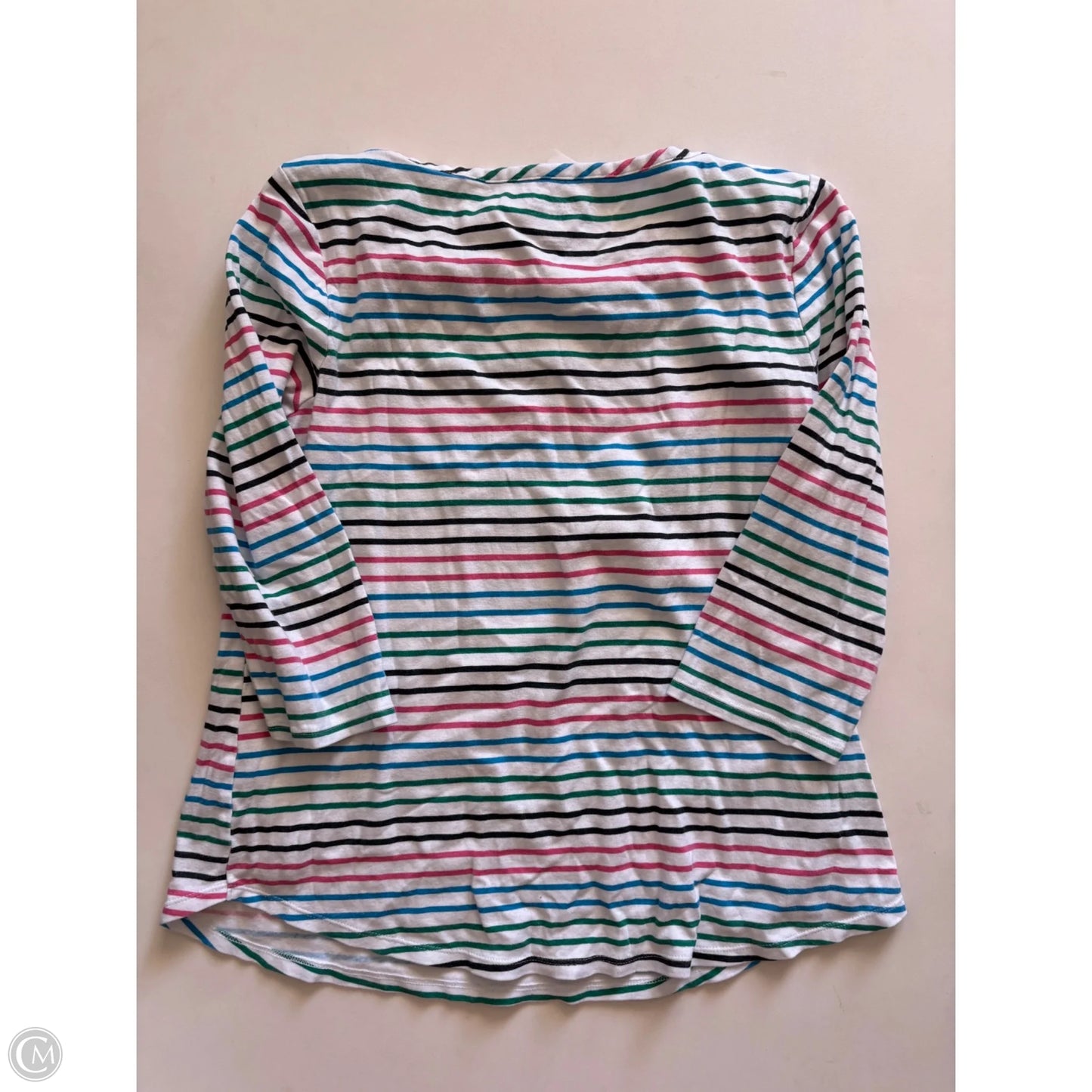 Top Long Sleeve By Croft And Barrow In Striped Pattern, Size: S