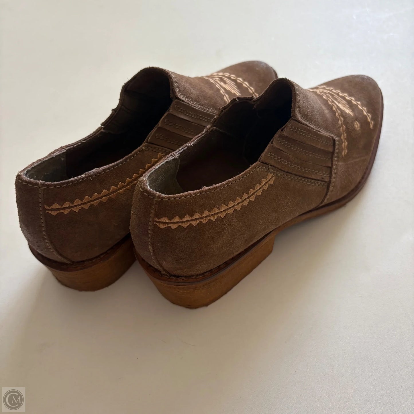 Boots Ankle Heels By Naughty Monkey In Brown, Size: 8