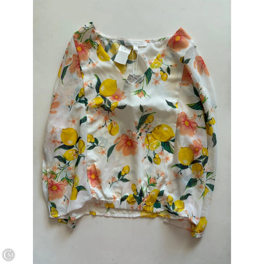 Blouse Long Sleeve By Adyson Parker In Floral Print, Size: L