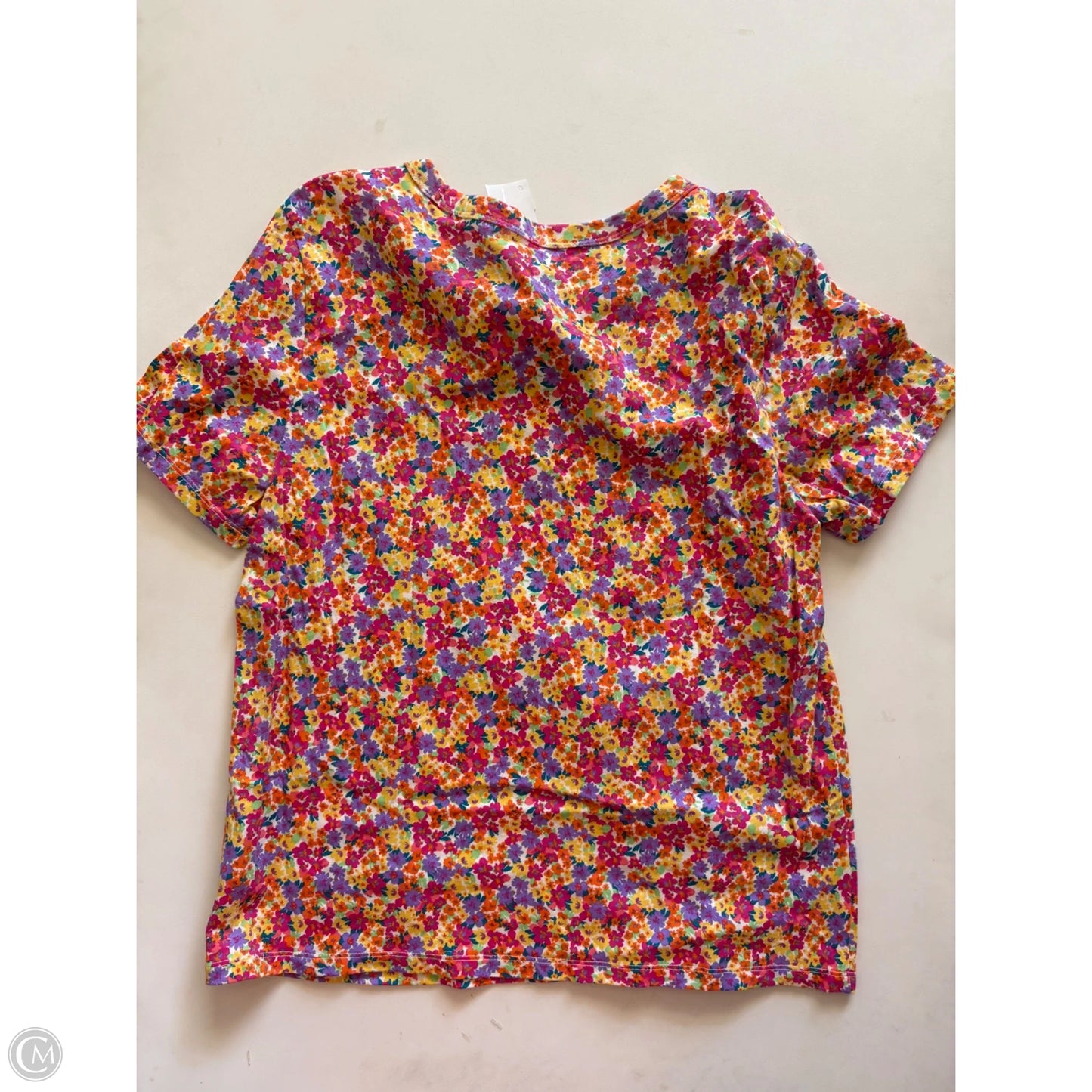 Top Short Sleeve By Old Navy In Floral Print, Size: M