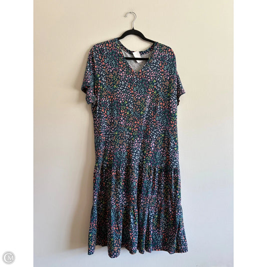 Dress Casual Maxi By Lands End In Floral Print, Size: Xl