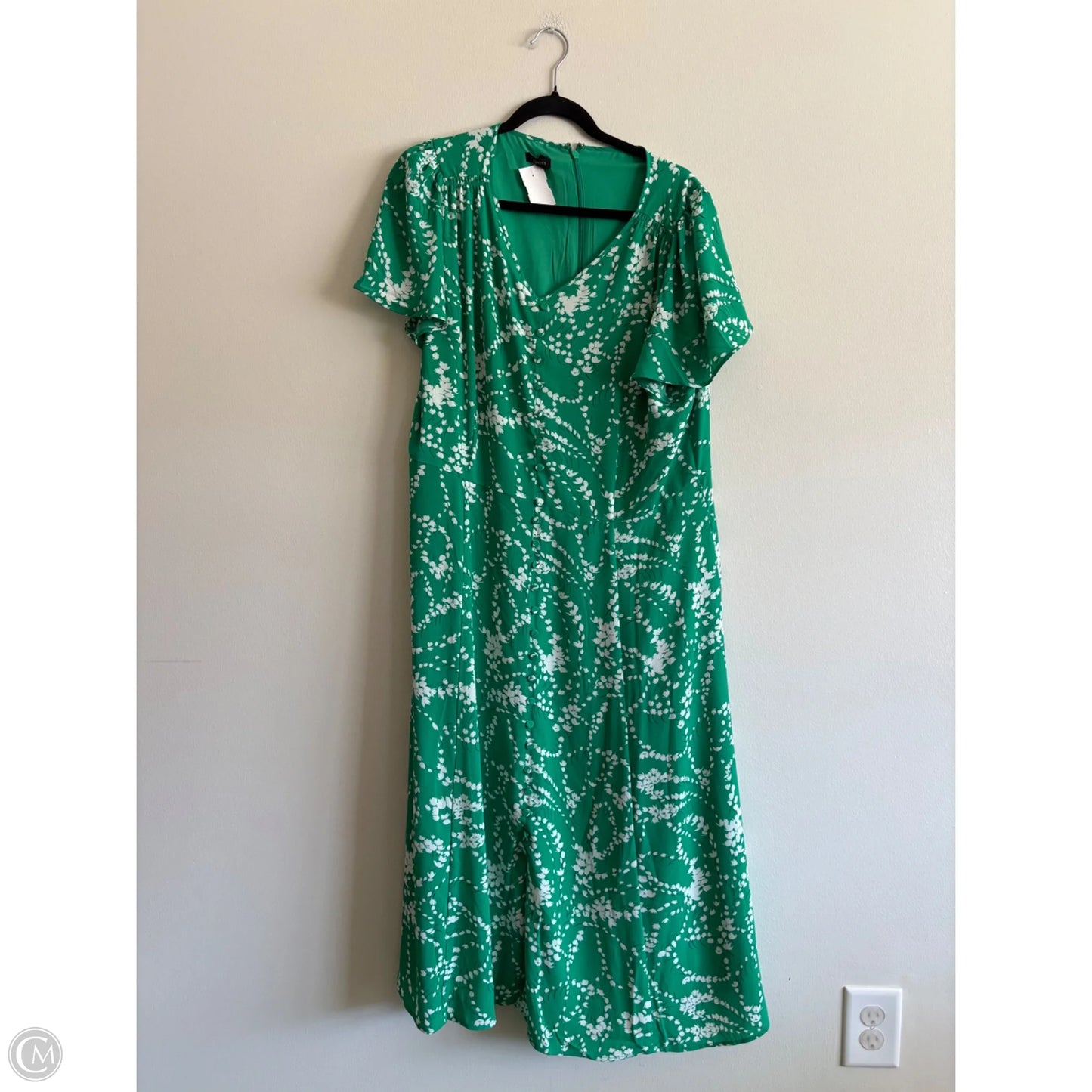 Dress Work By Talbots In Green, Size: 16