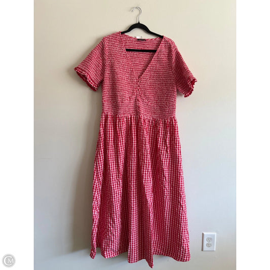 Dress Casual Midi By No Bodies Child In Checkered Pattern, Size: 14