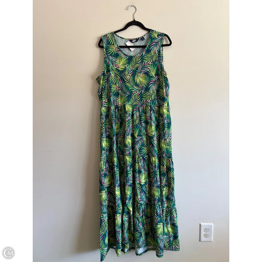 Dress Casual Maxi By Lands End In Multi-colored, Size: 18