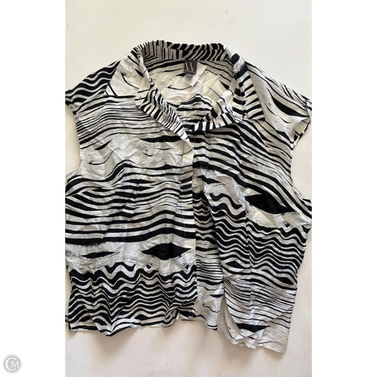 Top Sleeveless By Worthington In Black & White, Size: 3x