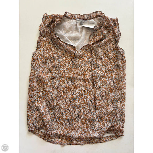 Blouse Sleeveless By Maison Damelie In Brown, Size: Xs